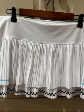 Lucky in Love White Pleated Tennis/Golf Skirt